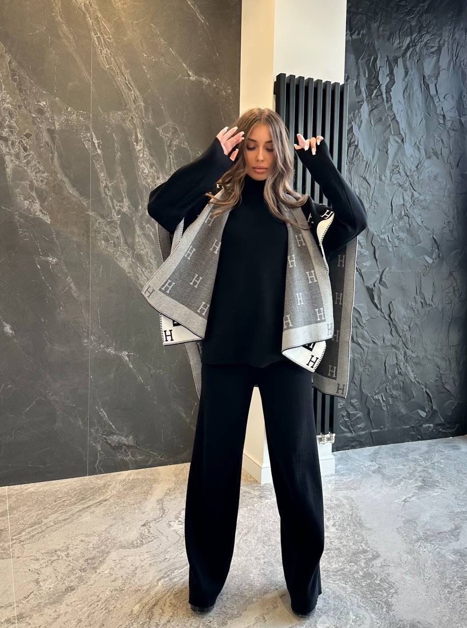 костюм с брюками и кофтой трикотажный оверсайз pavlotti,костюм женский трикотажный,брючный костюм,брючный костюм из трикотажа двунитки,женский костюм