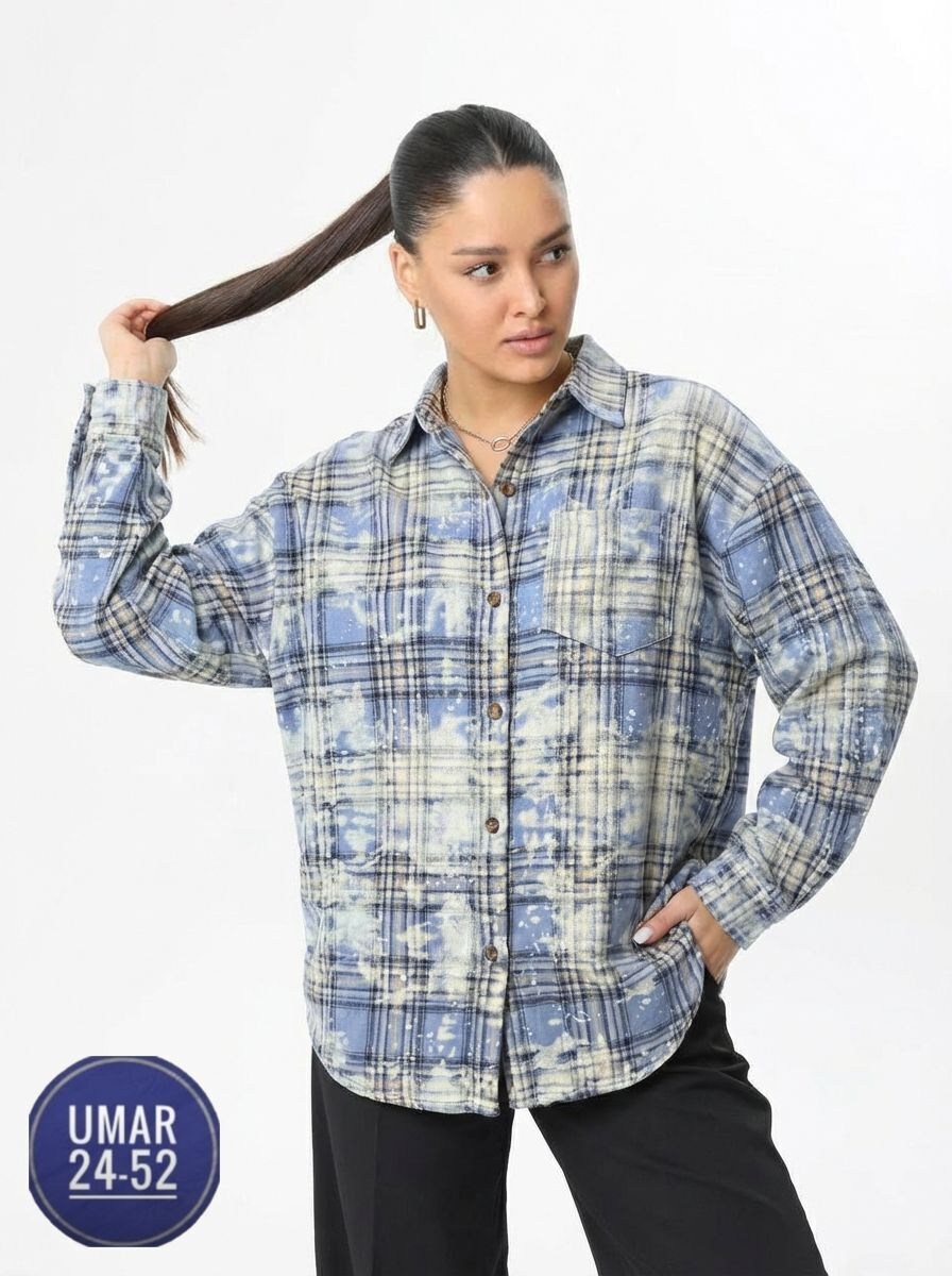 рубашка в клетку оверсайз варенка umalook,женская рубашка в клетку оверсайз,рубашка женская в клетку,рубашка женская,рубашка варенка в клетку оверсайз женская