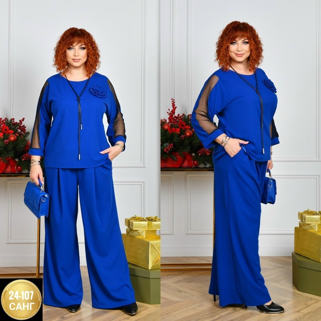 брючный костюм двойка из шелка больших размеров леди агата,брючной костюм,женские брючные костюмы больших размеров,брючный комплект,костюм брючный праздничный