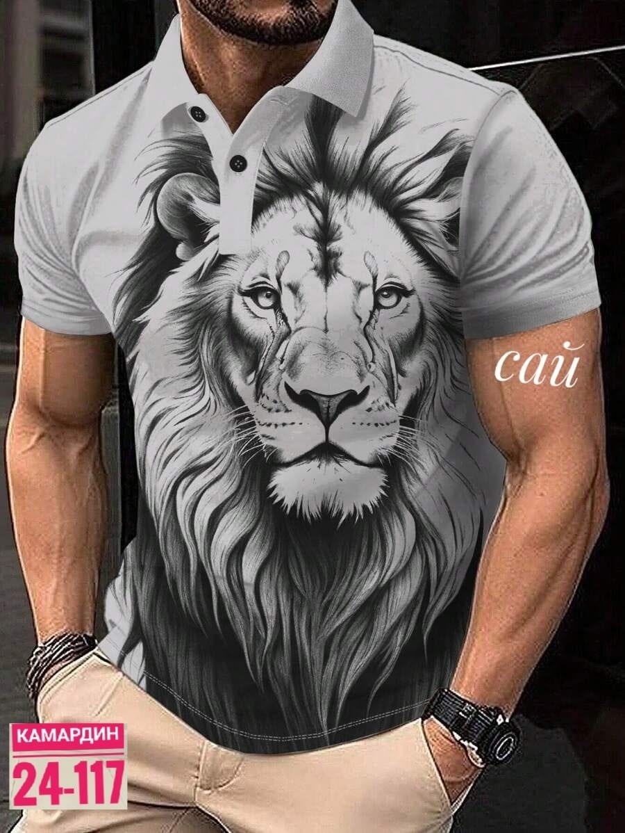 футболка для мужчин хб,мужская рубашка поло,футболка для мужественных образов с королем,мужская повседневная рубашка,футболки для мужчин