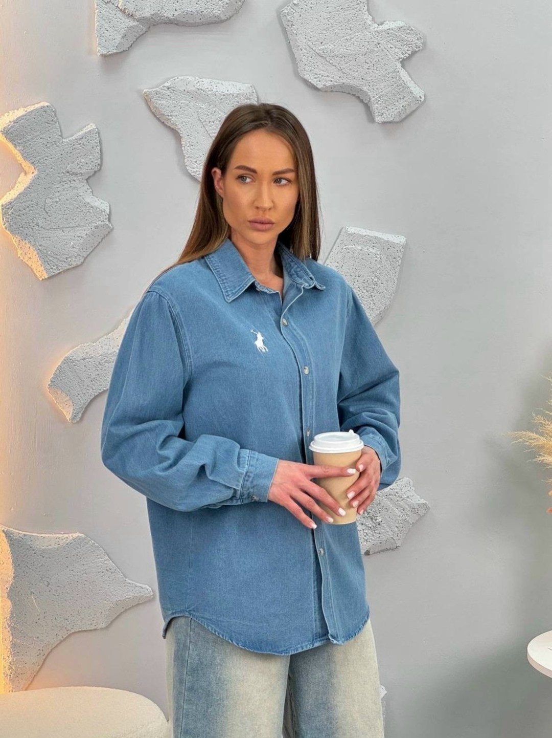 рубашка джинсовая женская,джинсовая рубашка,джинсовая рубашка polo ralph lauren,рубашка женская джинсовая оверсайз,джинсовая рубашка оверсайз