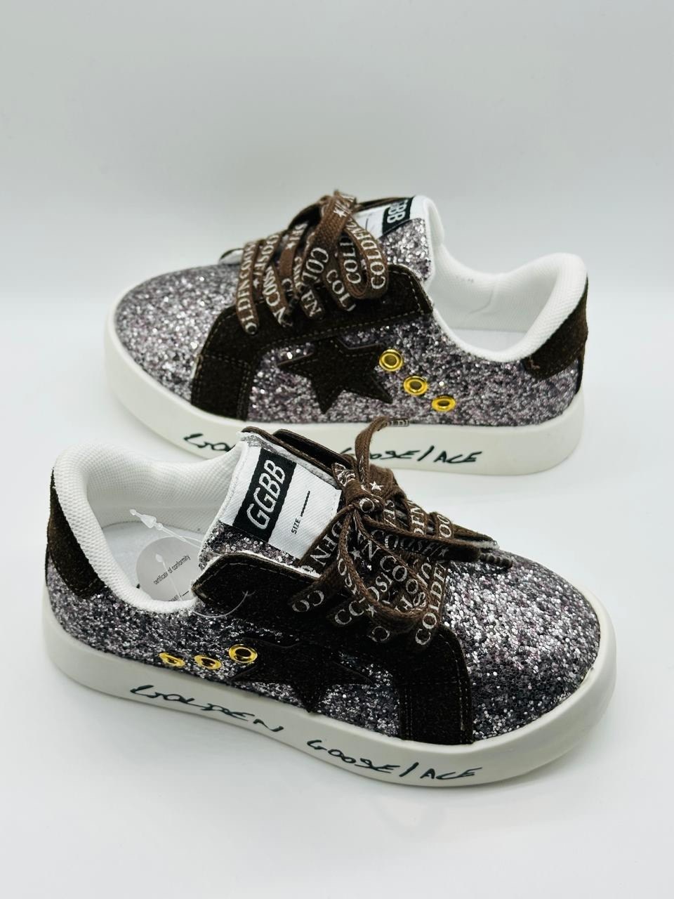 ,golden goose кеды блестящие, для девочки,кроссовки для девочки с блестками, детская
