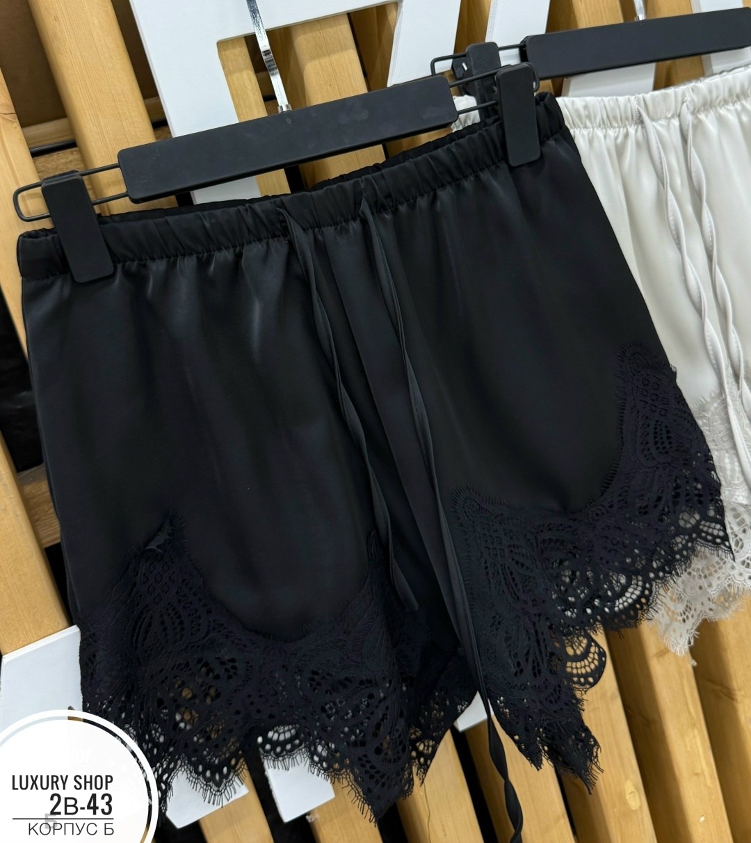 кружевные шорты,атласные шорты женские с кружевом,шелковые шорты с кружевом,женские шорты,шелковые шорты