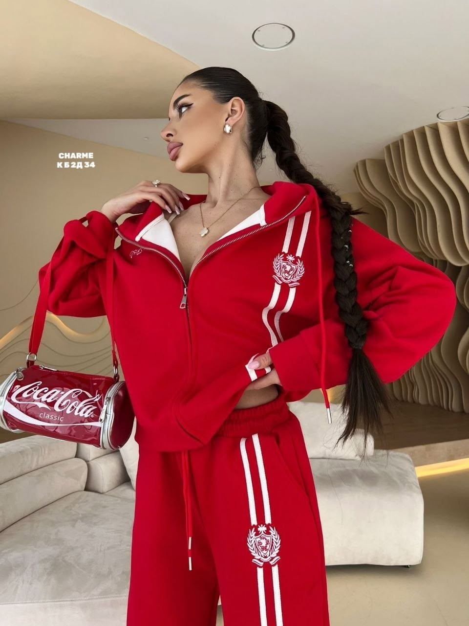 костюм спортивный женский,спортивный костюм,loro piana женский красный костюм,женский костюм,спорткостюм люкс