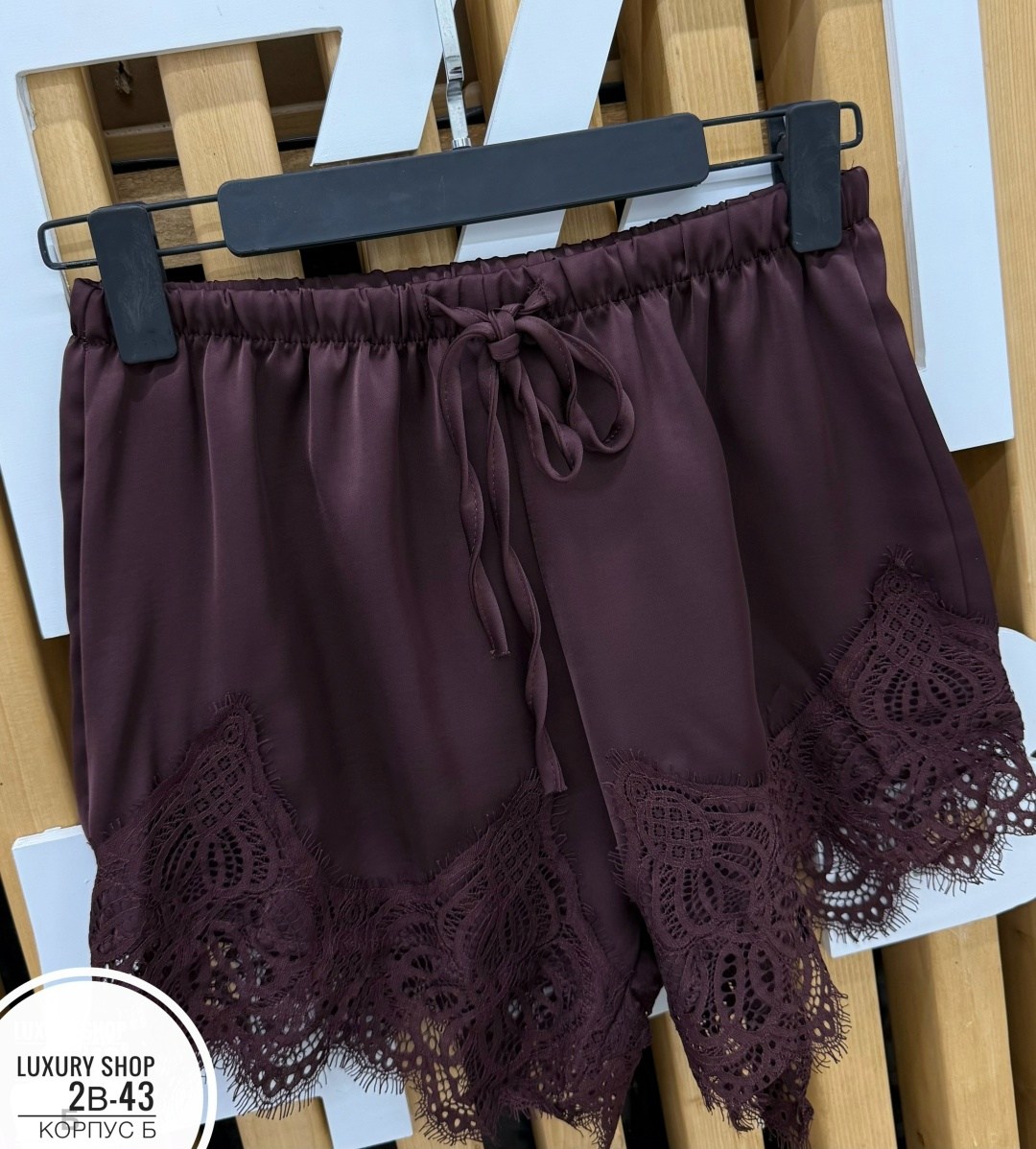 кружевные шорты,атласные шорты женские с кружевом,шелковые шорты с кружевом,женские шорты,шелковые шорты