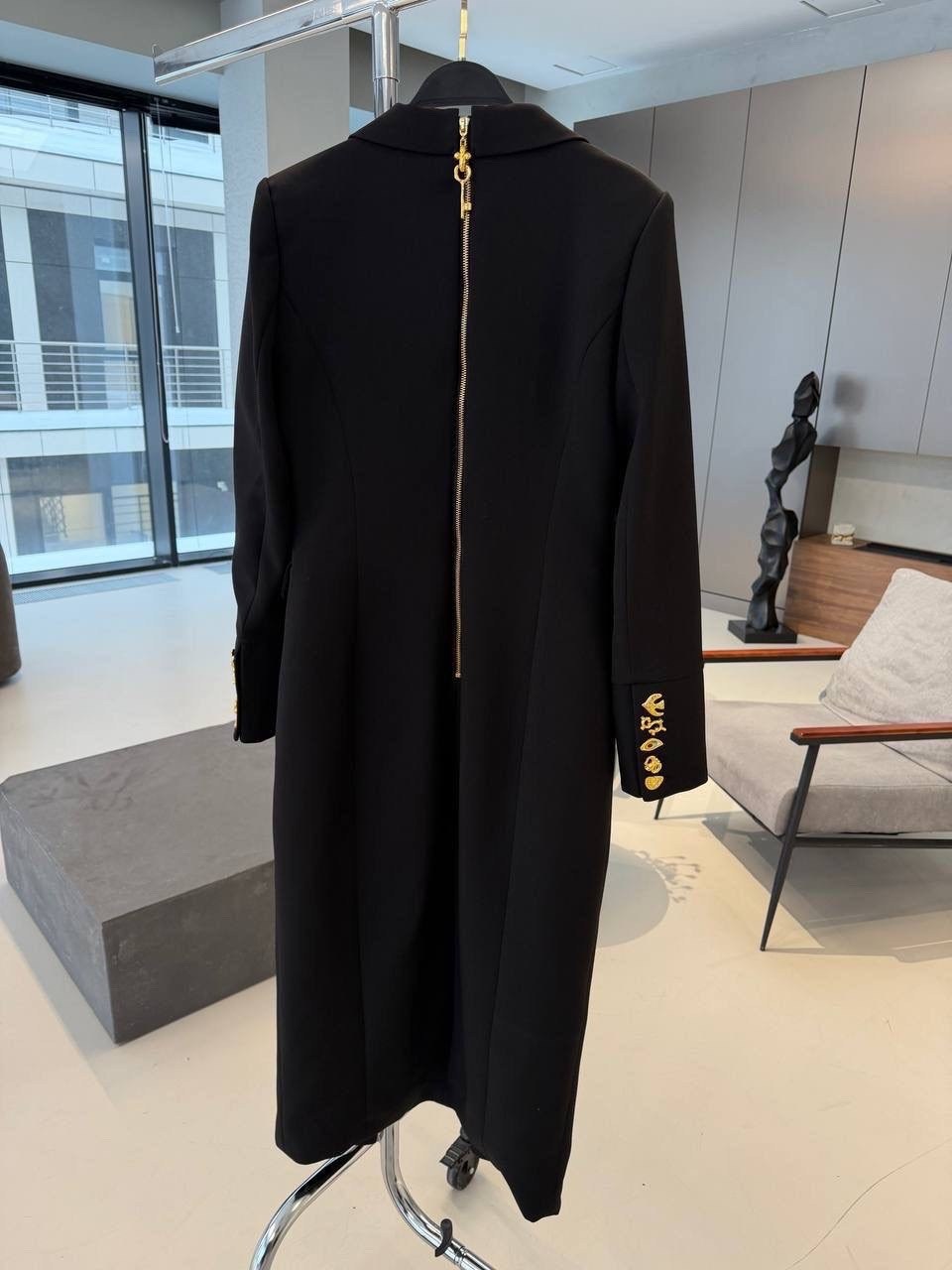 платье пиджак удлиненное,платье пиджак длинное черное,женское платье-пиджак balmain чёрного цвета,платье-пиджак,платье пиджак макси