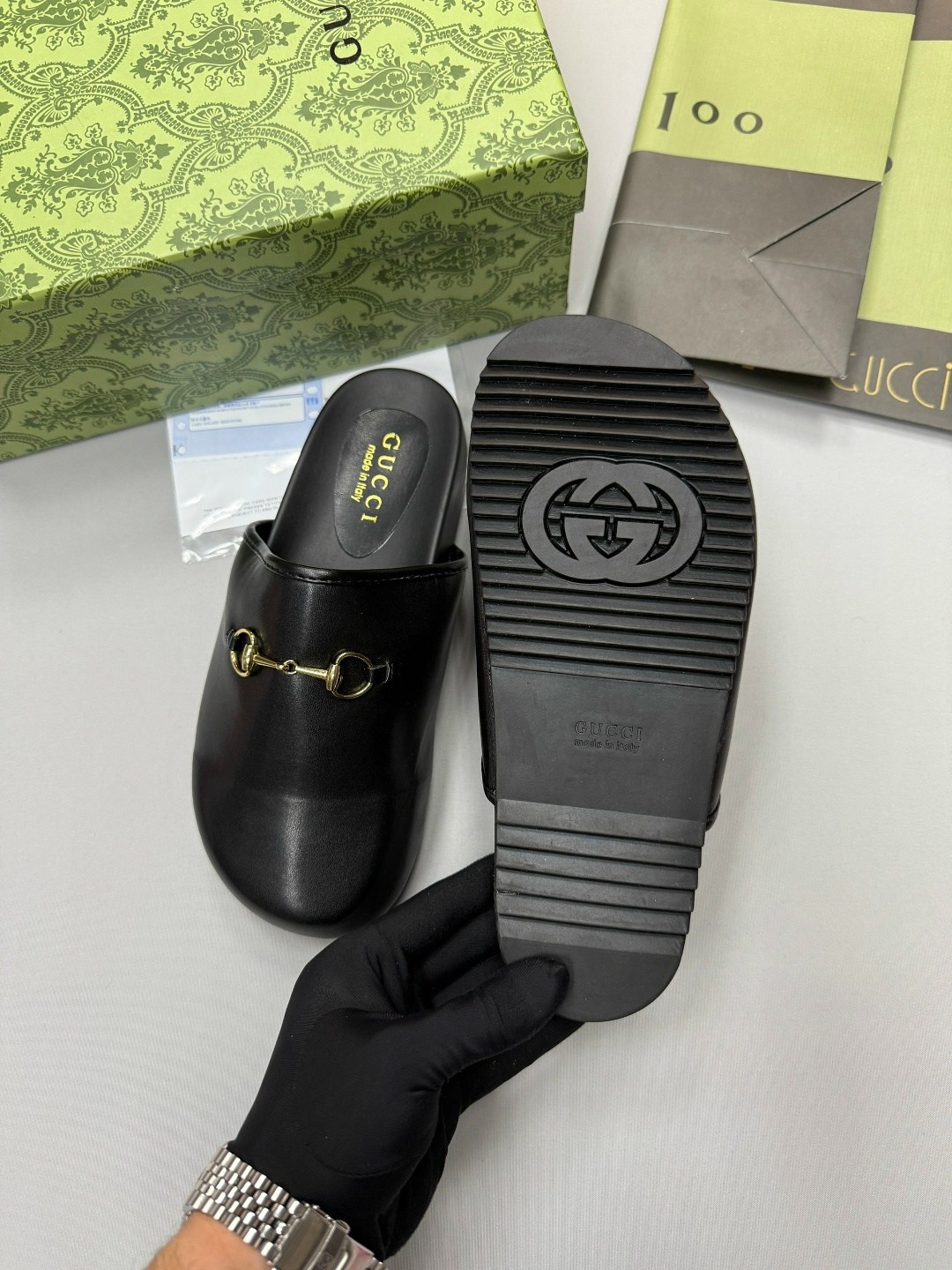 ,кожаные мюли gucci,мюли гуччи,мюли мужские,женские шлепанцы