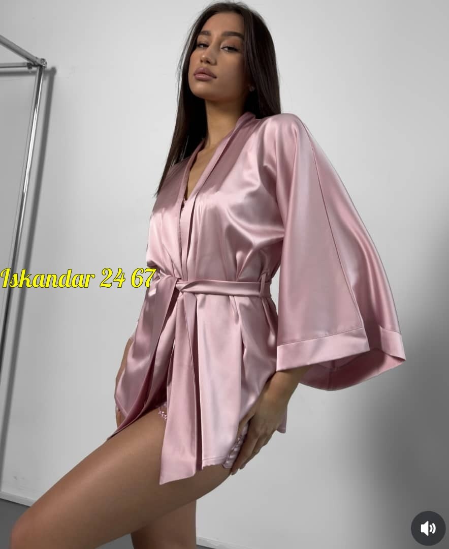 шелковый халат домашний,женский атласный халат с v-образным вырезом,однотонный атласный ночной халат,халат женский атласный однотонный,атласный халат