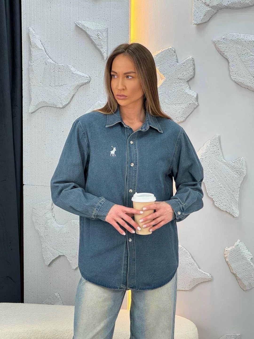 рубашка джинсовая женская,джинсовая рубашка,джинсовая рубашка polo ralph lauren,рубашка женская джинсовая оверсайз,джинсовая рубашка оверсайз