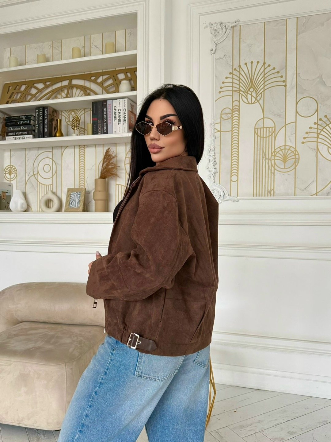 замшевый бомбер укороченный на осень vantaime 338766884,куртка замшевая,замшевый бомбер укороченный на осень vantaime,куртка замш,замшевый бомбер