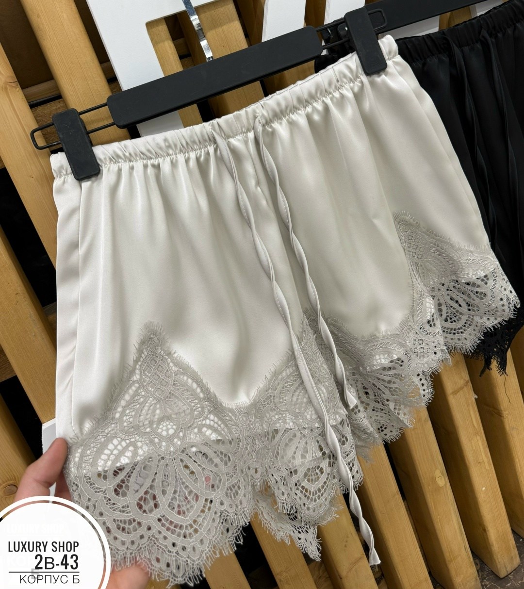 кружевные шорты,атласные шорты женские с кружевом,шелковые шорты с кружевом,женские шорты,шелковые шорты
