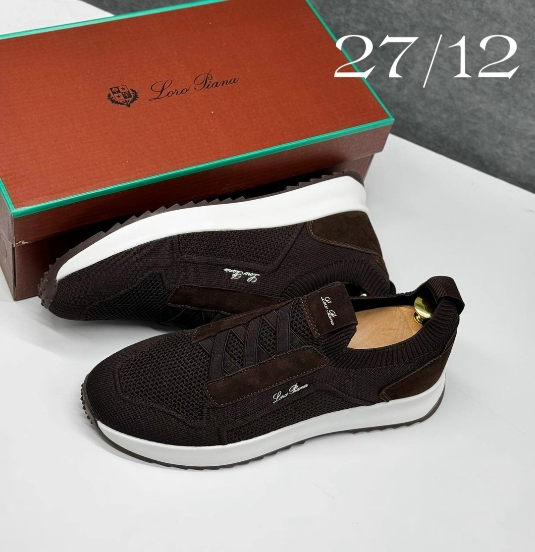 ,кроссовки loro piana,коричневые кроссовки,комбинированные кроссовки,кроссовки мужские коричневые