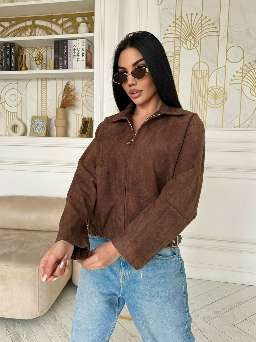 замшевый бомбер укороченный на осень vantaime 338766884,куртка замшевая,замшевый бомбер укороченный на осень vantaime,куртка замш,замшевый бомбер