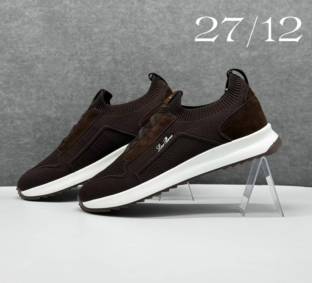 ,кроссовки loro piana,коричневые кроссовки,комбинированные кроссовки,кроссовки мужские коричневые