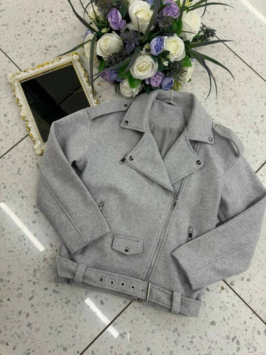 пальто кашемир,куртка женская серая,куртка женская,куртка косуха из пальтовой ткани женская,пальто косуха