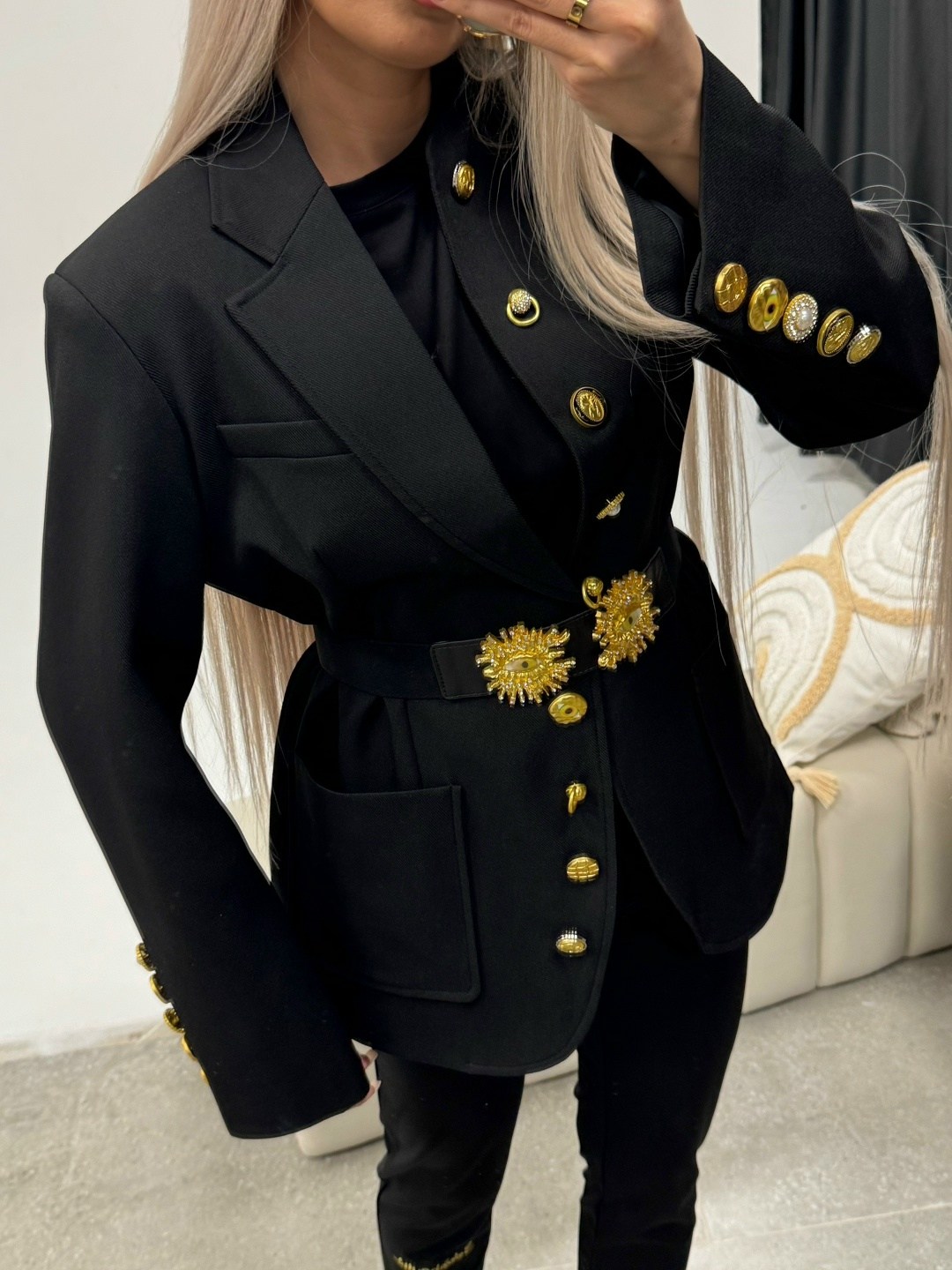 женский костюм pin блейзер,пиджак версаче,версаче пиджак женский,женский костюм,черный жакет женский versace