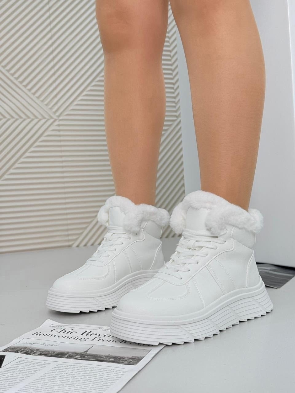 зимние кроссовки женские,,белые зимние кроссовки женские,кроссовки женские зимние белые dim&art shop,зимние кроссовки женские белые высокие
