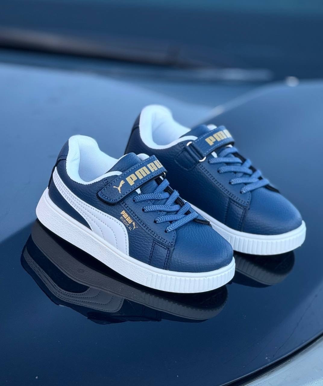 кроссовки puma,,спортивные кроссовки,детские кроссовки rickie puma темно-синий,puma smash v 2