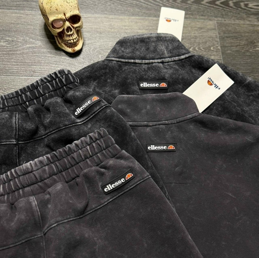 мужские спортивные костюмы,мужской спортивный костюм ellesse,костюм ellesse,мужской спортивный костюм ellesse флис,спортивный костюм полузамок ellesse black на флисе