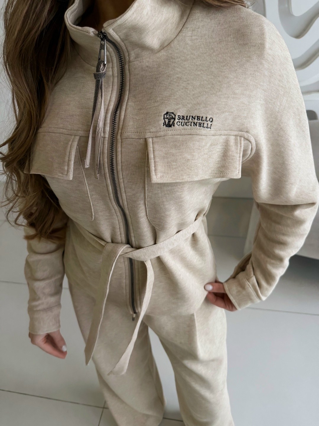 брючный костюм,бежевый костюм,трикотажный костюм,костюм женский,теплый костюм женский