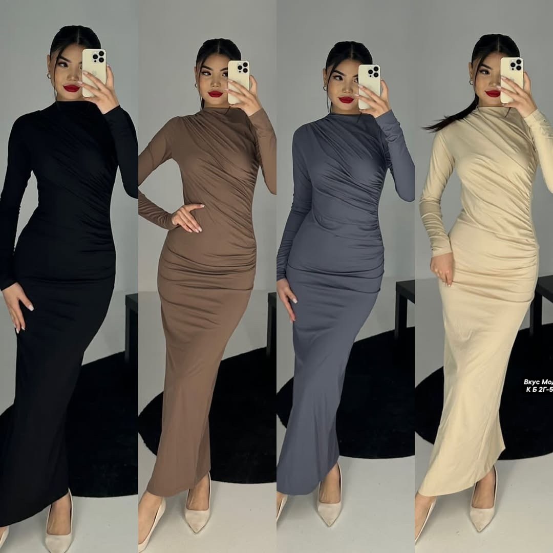 женское элегантное однотонное черное облегающее платье макси с длинным рукавом,женское облегающее платье макси с длинным рукавом,элегантное облегающее платье с оборками,платье длинное обтягивающие мид