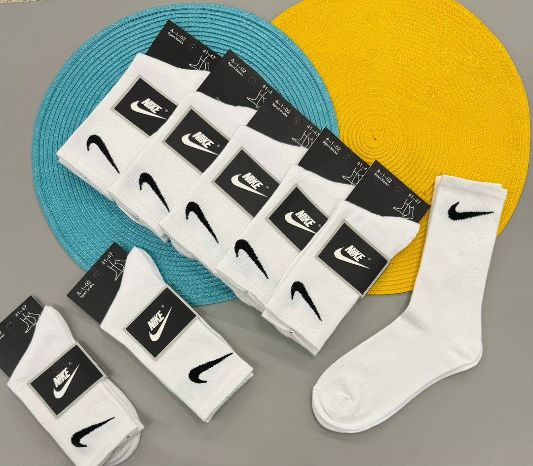 носки найк,комплект носков nike,носки nike,высокие белые носки nike,носки мужские nike