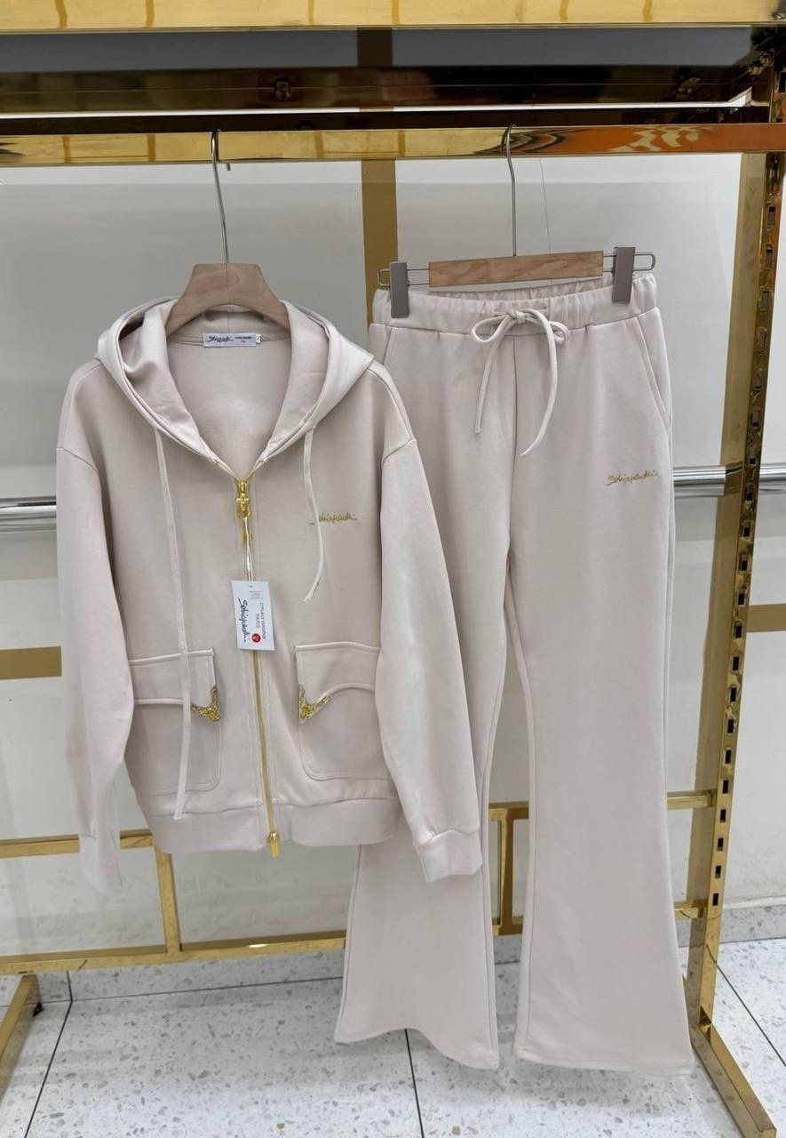 женский бежевый костюм loro piana premium,стильные костюмы,костюм на флисе,спортивный костюм,женский костюм