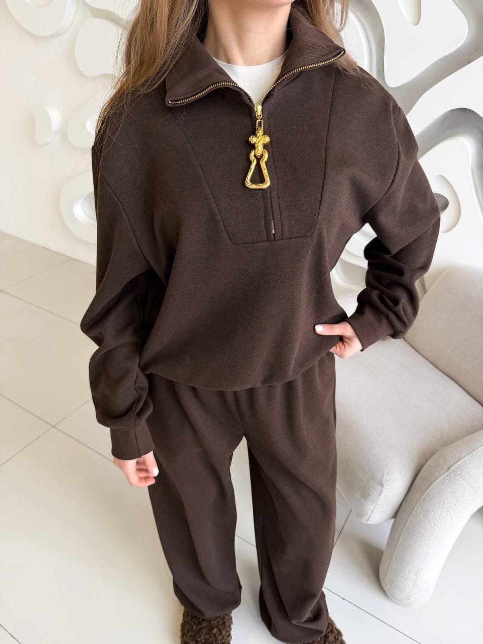 костюм с брюками,костюм женский,брючный костюм,спортивный женский костюм худи брюки клеш широкие sira petrosyan,трикотажные костюмы