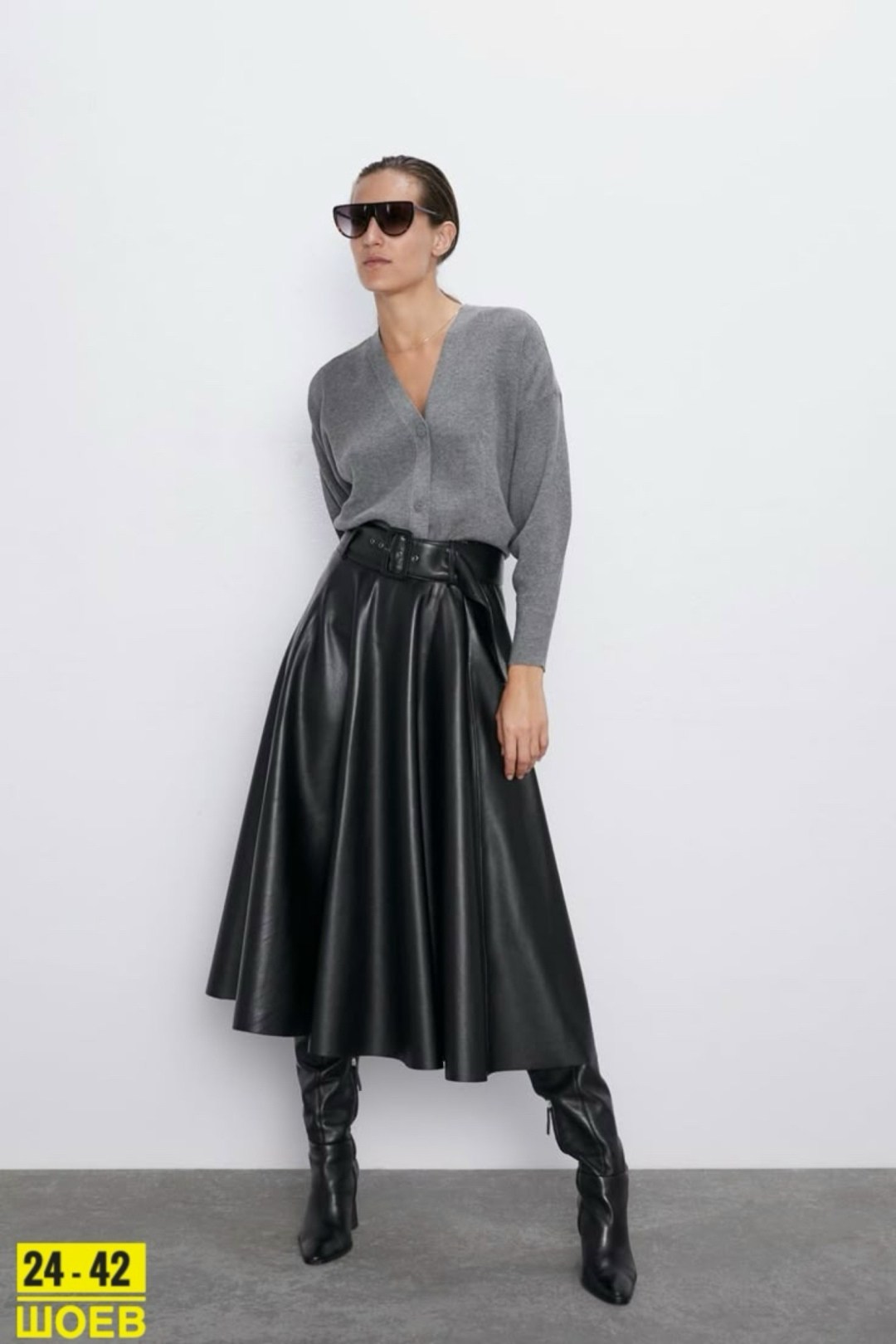 кожаная юбка zara миди,кожаная юбка,длинная кожаная юбка,юбка кожаная миди,юбка из экокожи