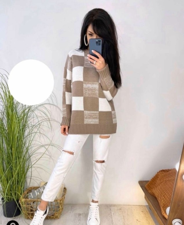 свитера женские,свитер,вязаные свитера,свитер в клетку,джемпера женские