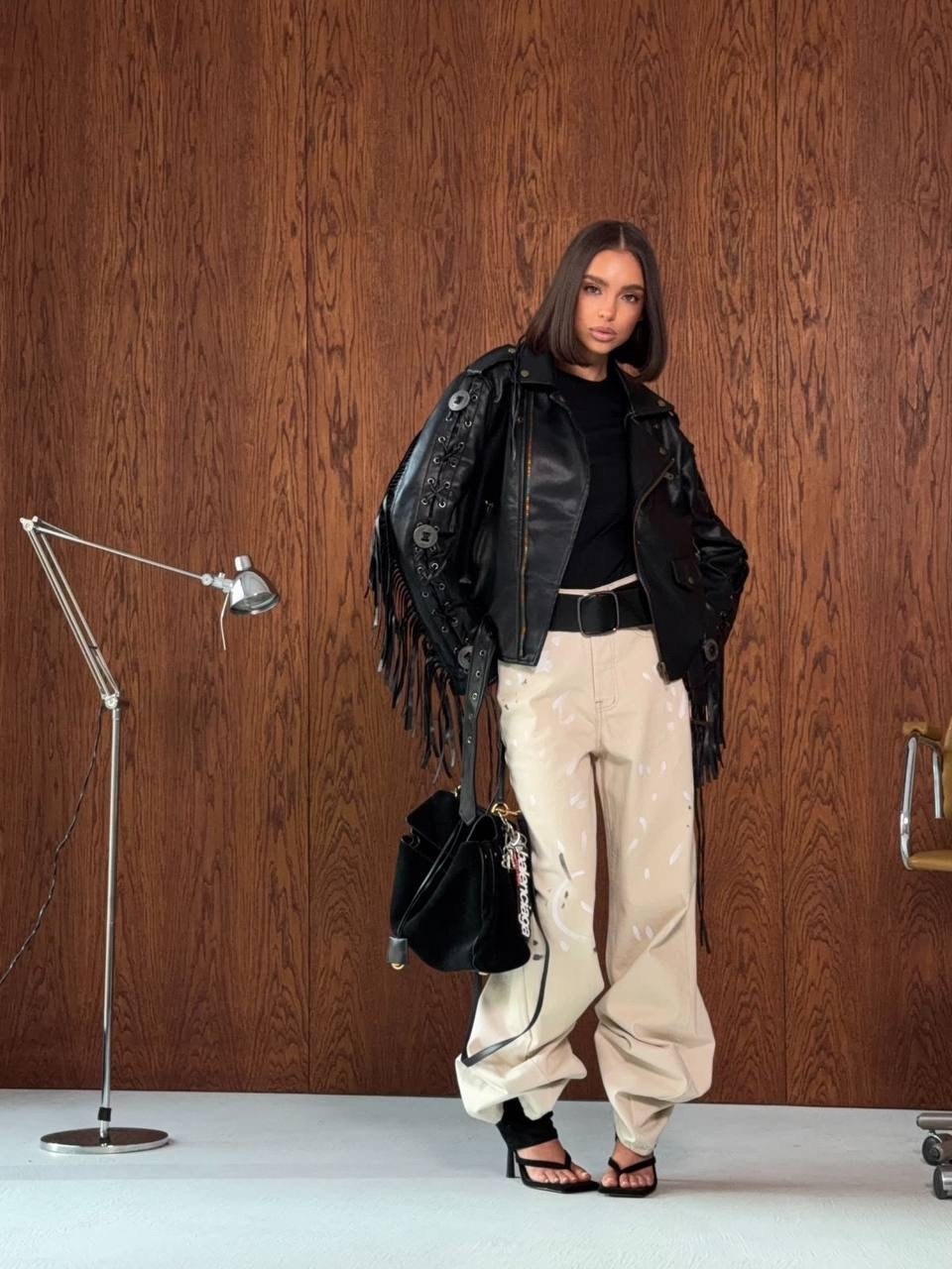 куртка кожаная,куртка косуха,косуха оверсайз,косуха с бахромой