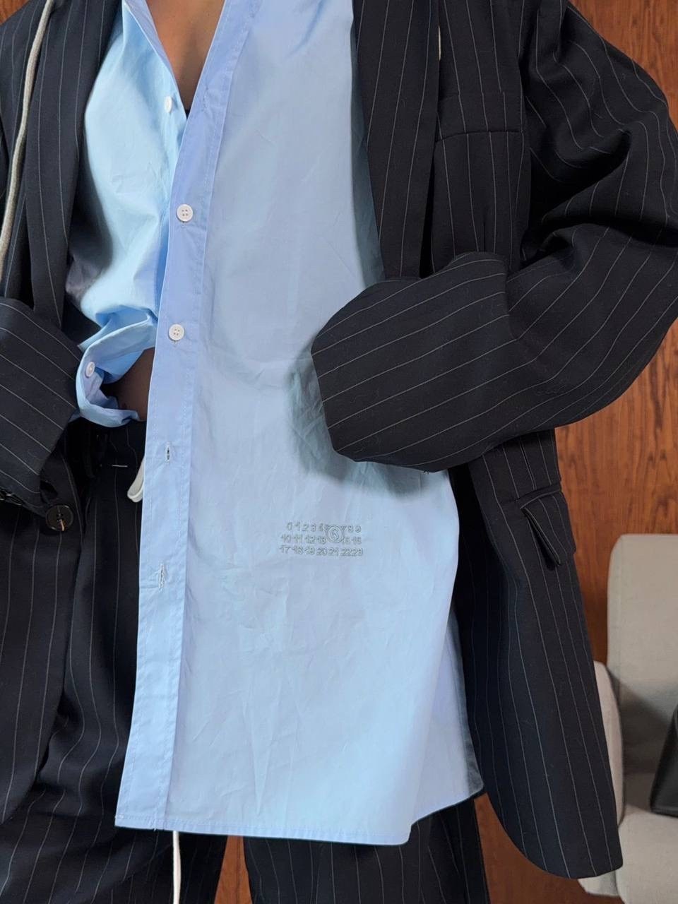 хлопковая оверсайз рубашка,рубашка оверсайз голубая,женская рубашка,рубашка женская оверсайз,рубашка оверсайз в полоску trendy truth