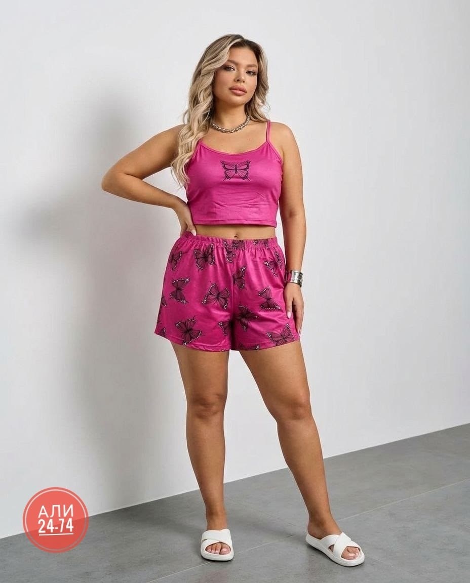 пижама женская с шортами,пижама женская,пижама женская майка шорты 52-54-56 размер,пижама с шортами,пижама комплект