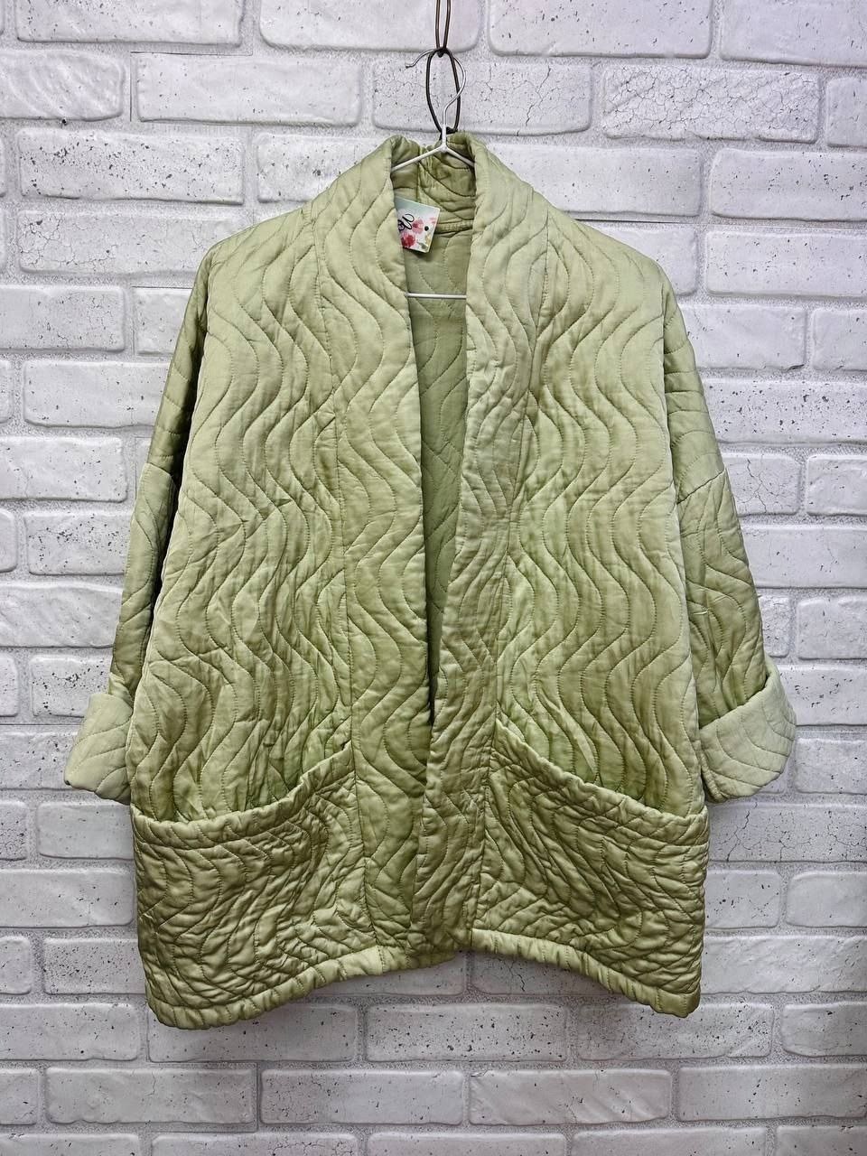 стеганая куртка,куртка теплая,стеганая льняная женская куртка,женская куртка,стеганая льняная куртка