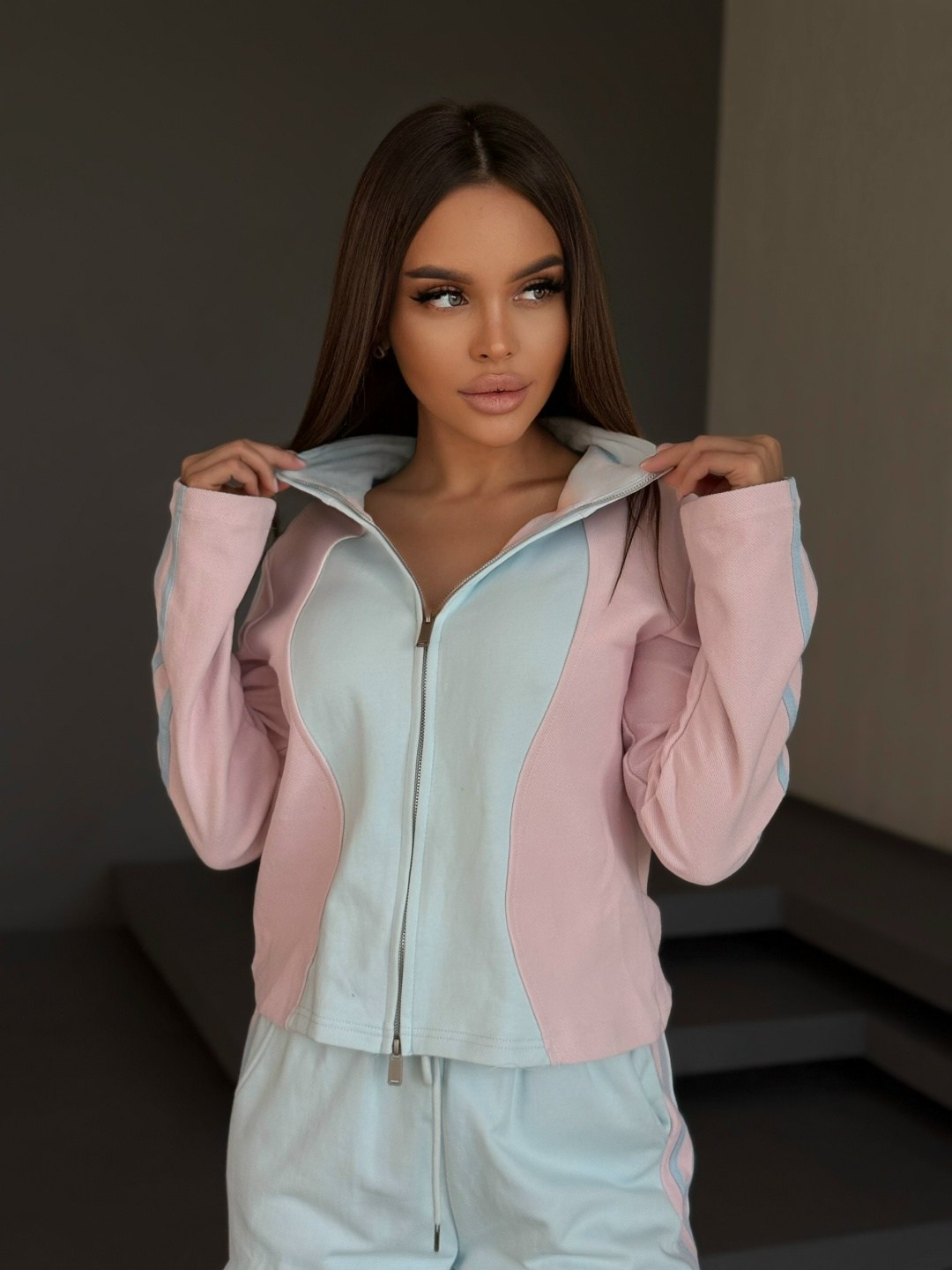 костюм спортивный женский,женский костюм,велюровый костюм,костюм спортивный,костюм velour pink с брюками