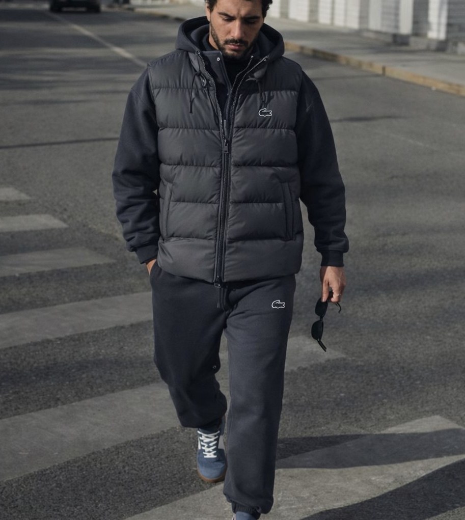 костюм-тройка мужской: жилет, толстовка и штаны арт. 1331595,костюм тройка мужской,мужской спортивный костюм,костюмы мужские,спортивные костюм