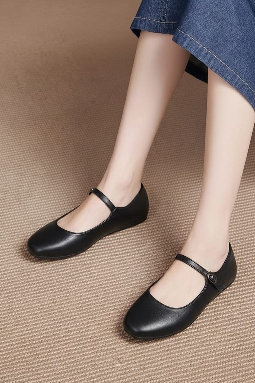 ,женские туфли на плоской подошве,туфли мэри джейн кожа,женская ,балетки женские