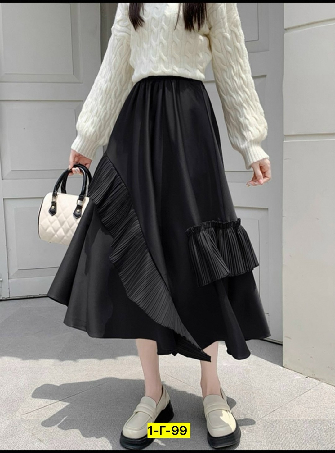 юбка средней длины,юбка с оборками,юбка,длинная юбка,женская длинная юбка