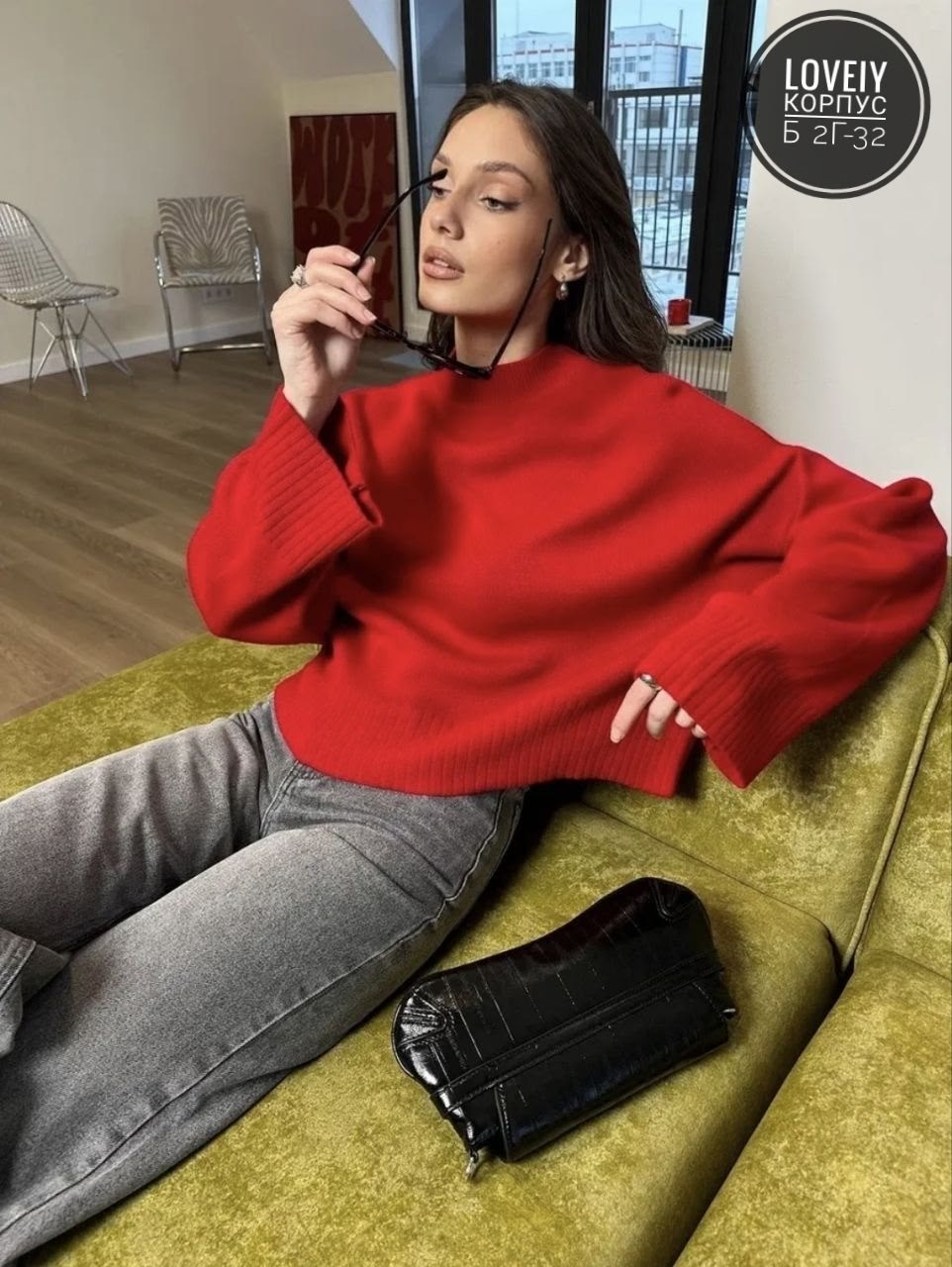 красный свитер,свитера женские,свитер женский оверсайз,свитер,красный свитер оверсайз