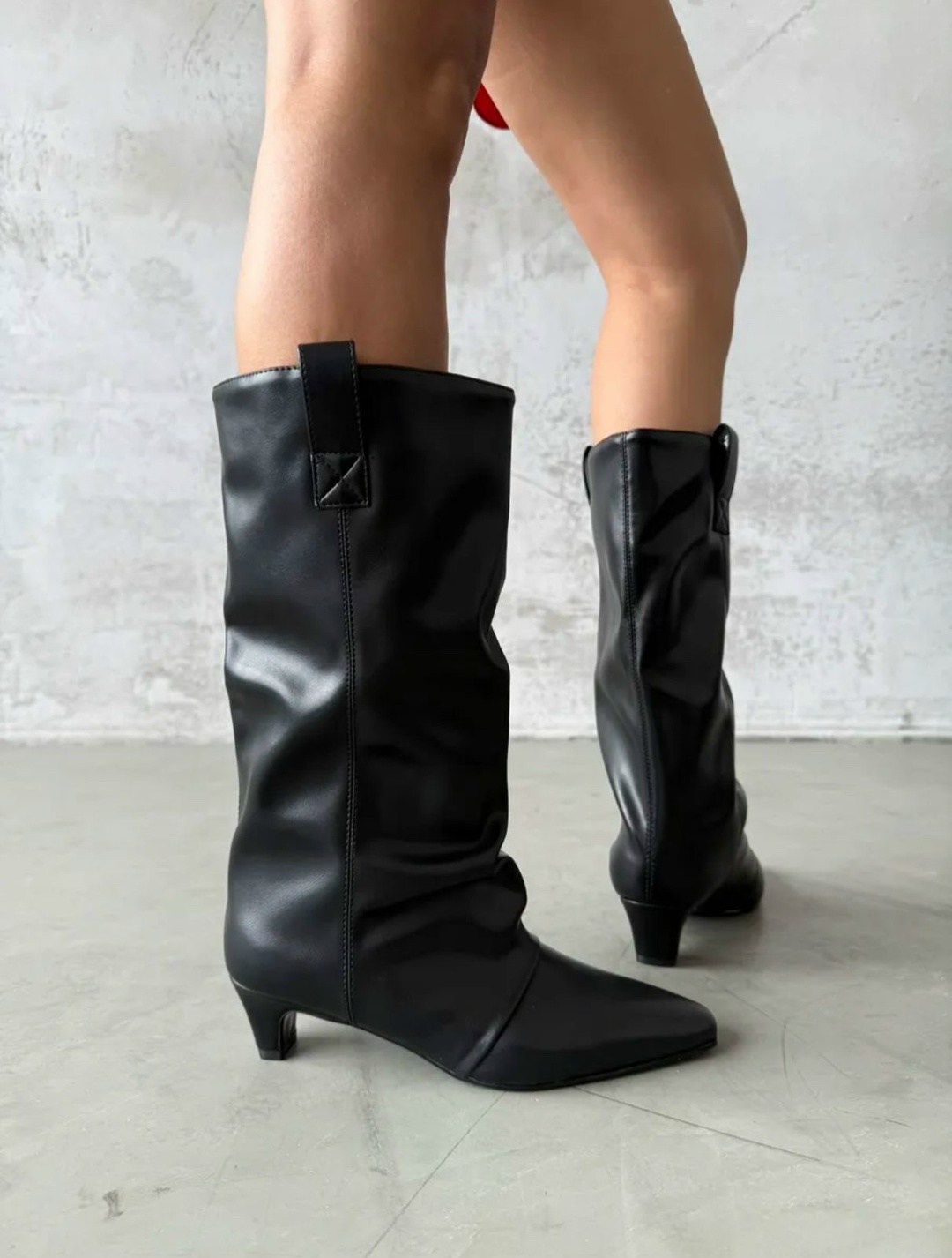 сапоги демисезонные на маленьком каблуке gh collection,сапоги демисезонные на маленьком каблуке gh collection цвет черный,сапоги,сапоги трубы на каблуке демисезонные valentina wang,сапоги кожаные на ш