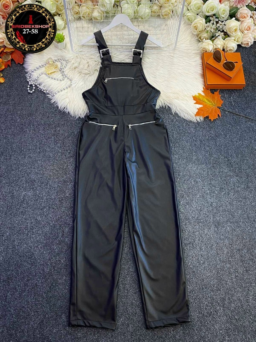 женский комбинезон,кожаные комбинезоны,кожаный комбинезон женский,женский комбинезон из искусственной кожи,комбинезон с молнией на талии