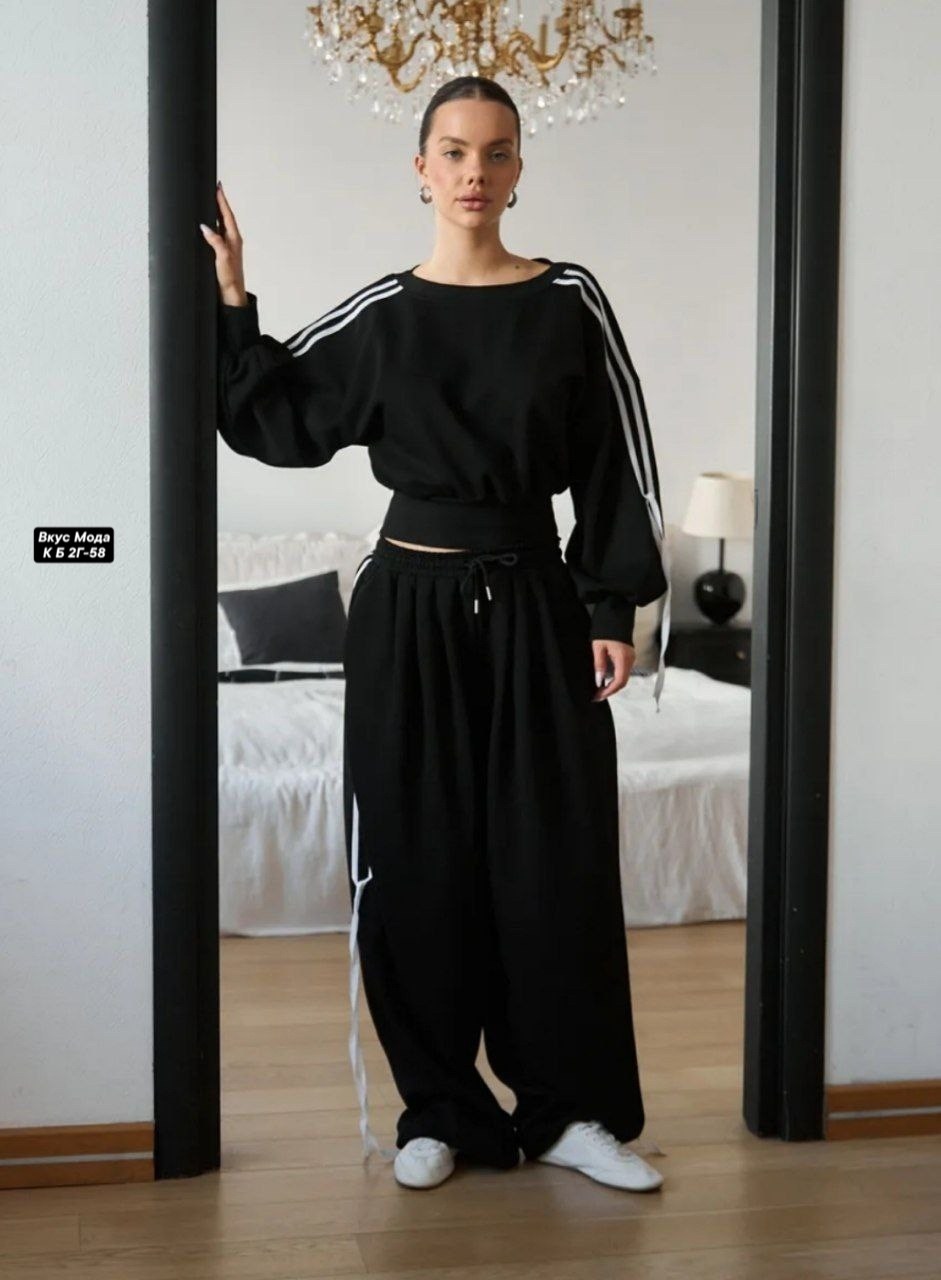 брюки adidas оверсайз y2k,повседневный спортивный костюм,костюм спортивный женский,спортивная одежда для женщин,спортивный костюм