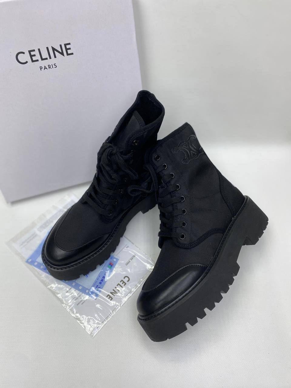 ботинки celine,ботинки женские celine,ботинки celine женские на шнуровке,сапоги celine,