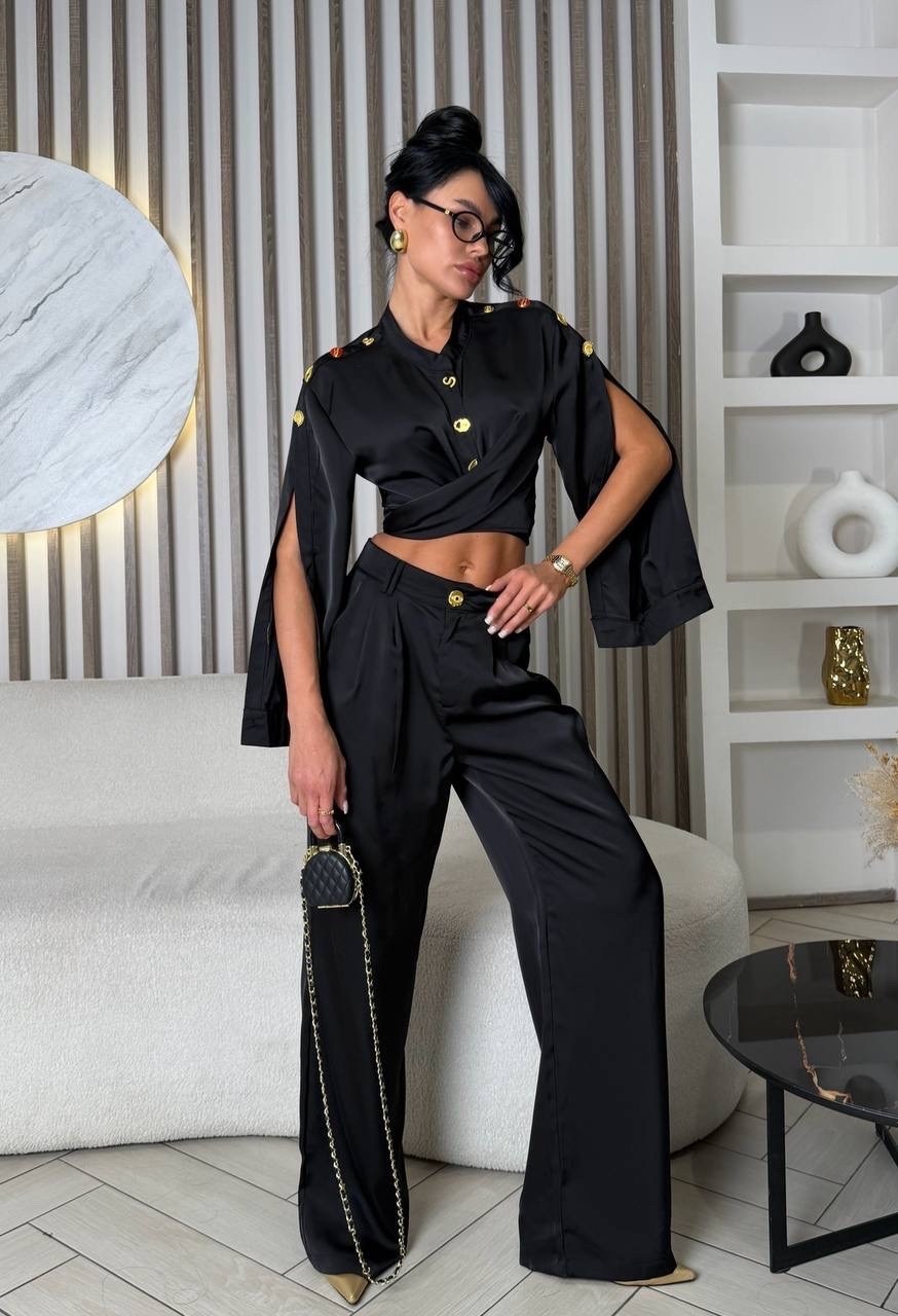 брючный атласный костюм,атласный костюм,атласный костюм вечерний,шелковый костюм,костюм брючный