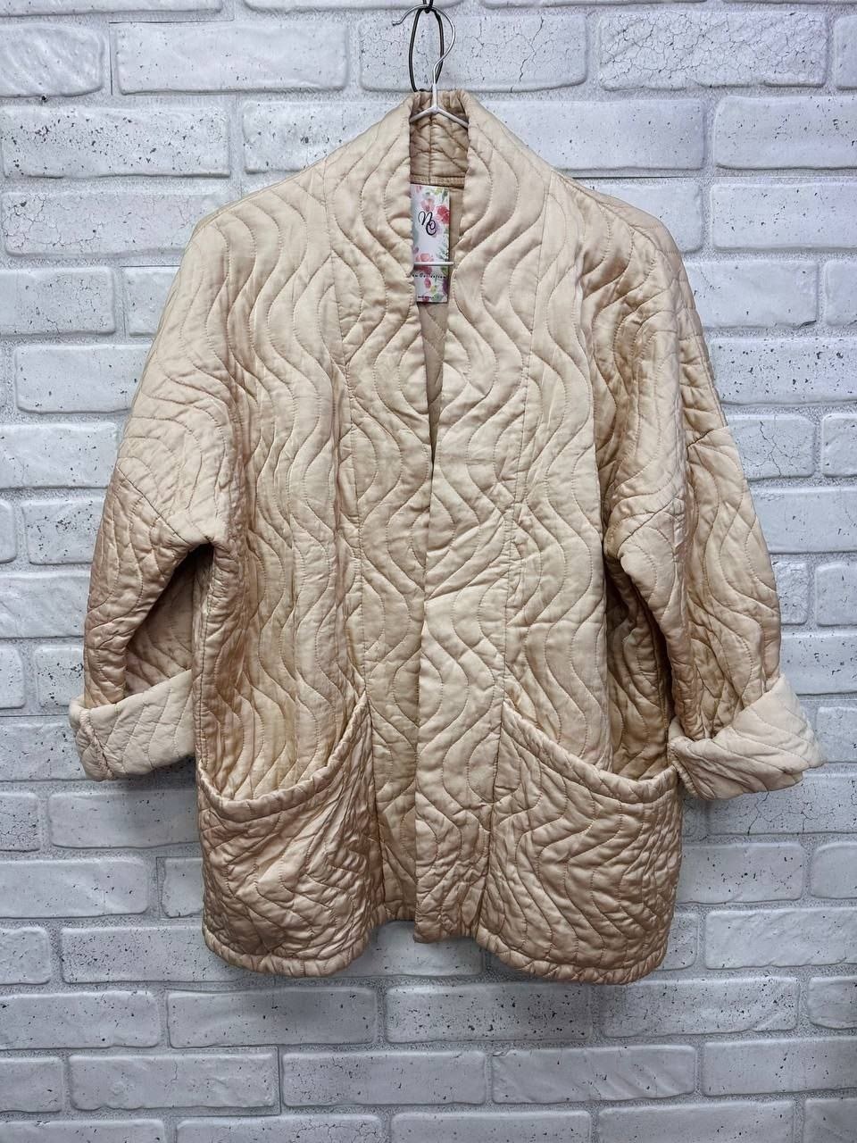 стеганая куртка,куртка теплая,стеганая льняная женская куртка,женская куртка,стеганая льняная куртка