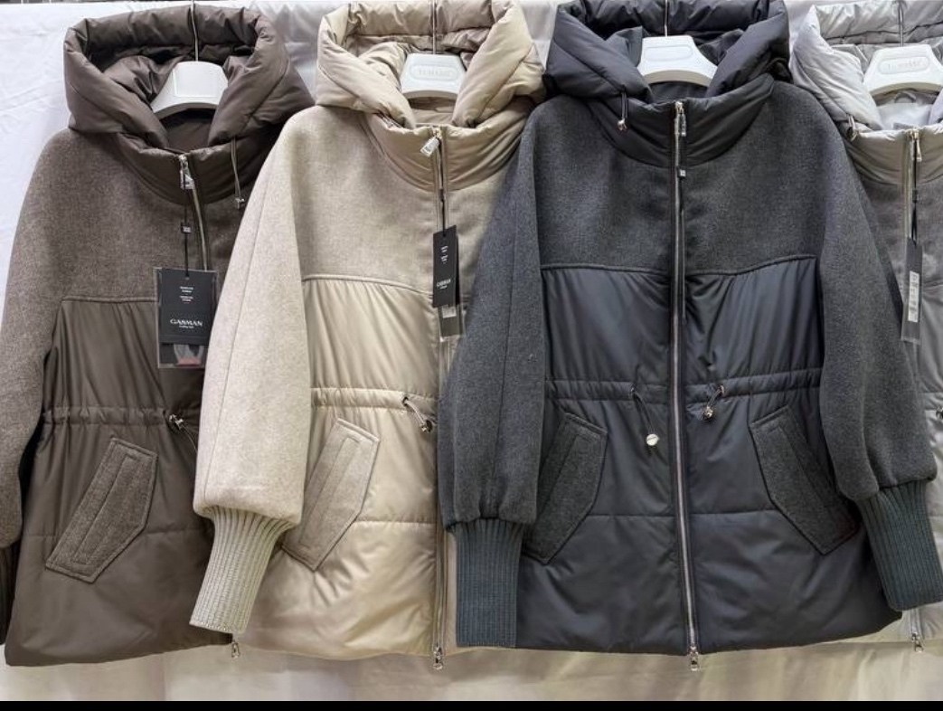 куртка shetti 2100 графит,куртка женская,комбинированные куртки,куртка комбинированная,зимний пуховик pang million серого цвета комбинированный