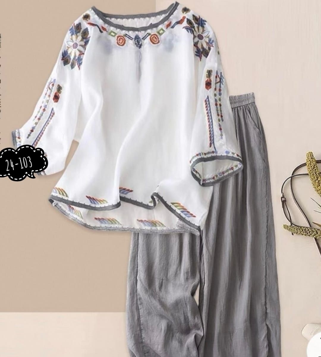 костюм женский,женская винтажная блузка с вышивкой,костюм комплекты, костюм двойка,блузка в стиле бохо