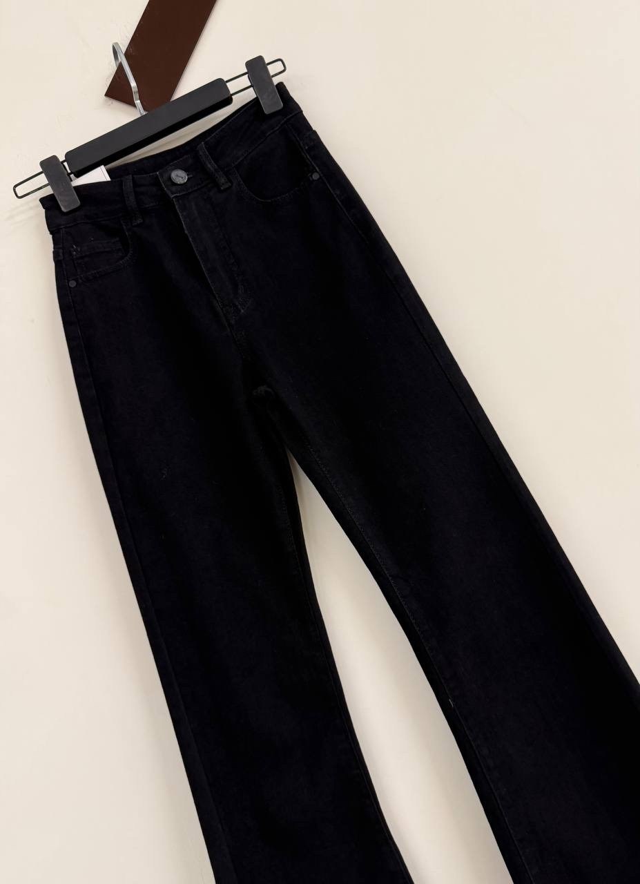 женские эластичные джинсы-клеш с завышенной талией,джинсы клеш от колена с завышенной талией,клеш джинсы черные,расклешенные джинсы с высокой талией,женские джинсы клеш