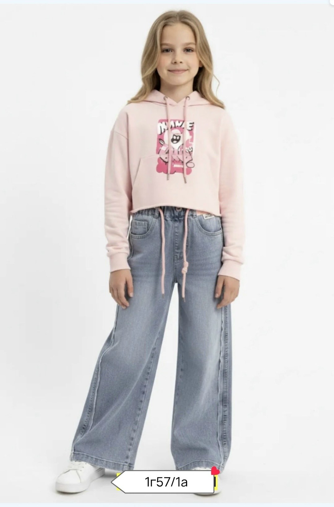 широкие джинсы gloria jeans с рваным дизайном и эффектом варки для девочек-подростков,cвитшот для девочки,джинсы для девочек,широкие джинсы,джемпер для девочек