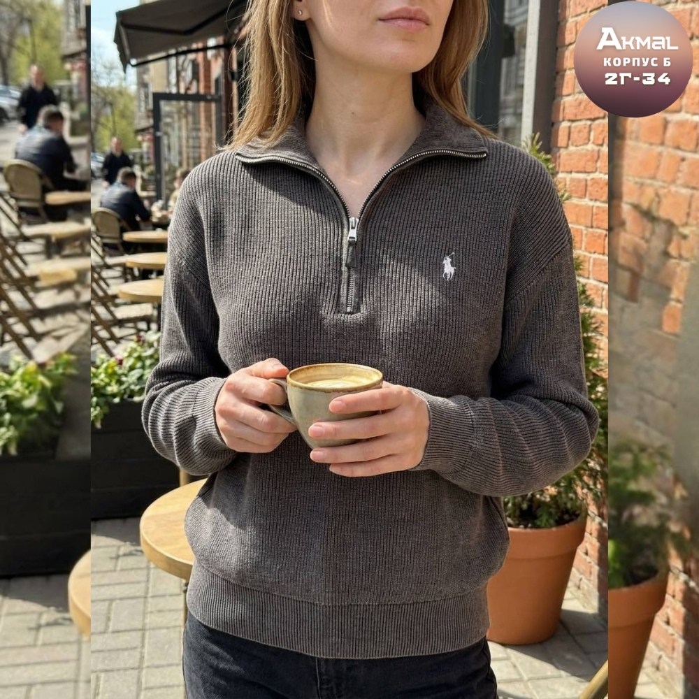 женская кофта,джемпер трикотажный с высоким воротом emberens 275450007,джемпер,джемпера женские,серый джемпер